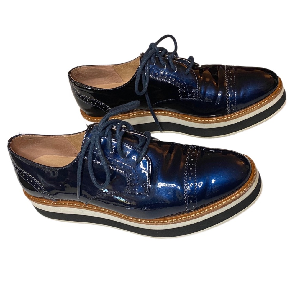 Halogen Atlanta Patent Leather Derby Oxford Shoes. Size 9